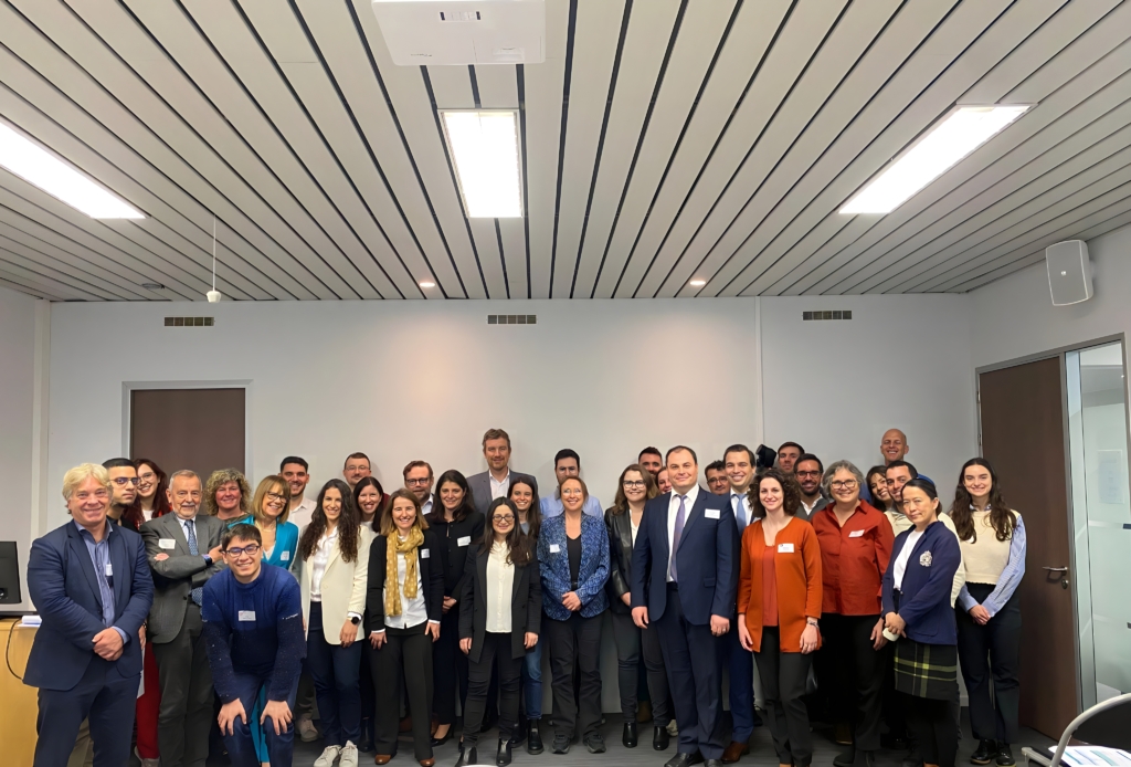 All the partners from the cluster in a group picture in Brussels.